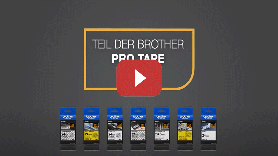 Brother Pro Tape STe-141 Schablonenband – weiß auf transparent 7